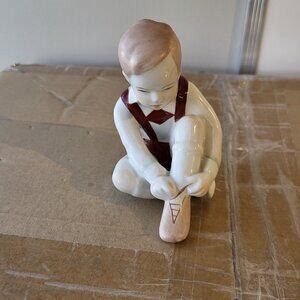 Vintage Hungarian Porcelain Aquincum Boy Figurine GUC RARE "BIN D"